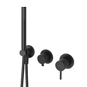 Смеситель встраиваемый для душа Cezares Leaf LEAF-DIM3-D-L-NOP черный матовый