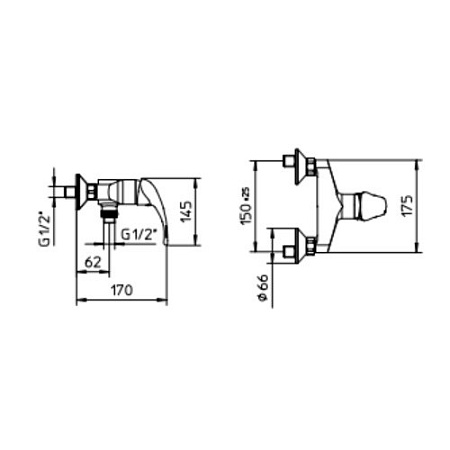 Смеситель Palazzani Capri 35201910 для душа