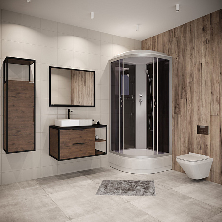 Душевая кабина Niagara Classic NG-3503-14 80x80x215 стекло тонированное/профиль серебро