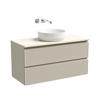 Тумба с раковиной и столешницей Sancos Snob R 100 SNR100CE+TT100A2 Beige Soft/Kreman