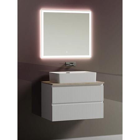 Мебель для ванной со столешницей Sancos Snob T 80 SNT80W+TT80A1 Bianco/Kreman
