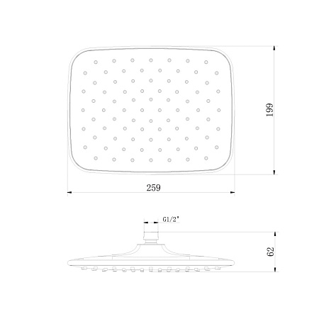 Верхний душ Lemark LM8133C хром, белый