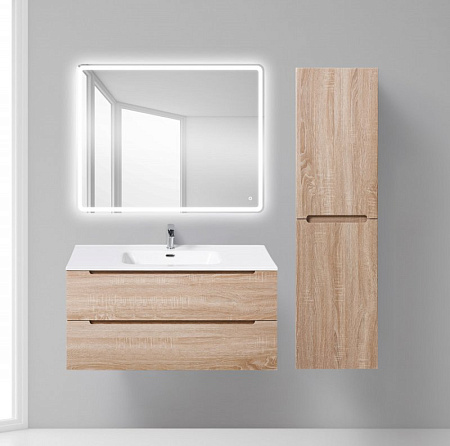 Тумба с раковиной BelBagno Etna ETNA-1000-2C-SO-WO-P 100 Rovere Bianco