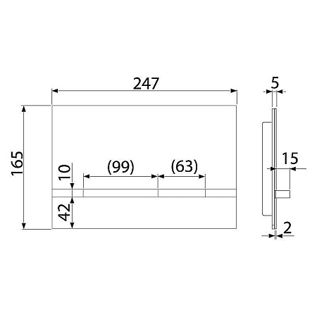 Кнопка смыва AlcaPlast Flat STRIPE-GL1204 стекло, черный