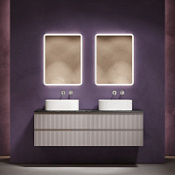 Мебель для ванной со столешницей Sancos Snob R 160 SNR80SM+TT160A1 Doha Soft/Black Sky