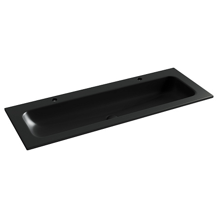Раковина накладная Ceramica Nova Grace CN7016MB 121x45.7x13.7 два отверстия, черный матовый