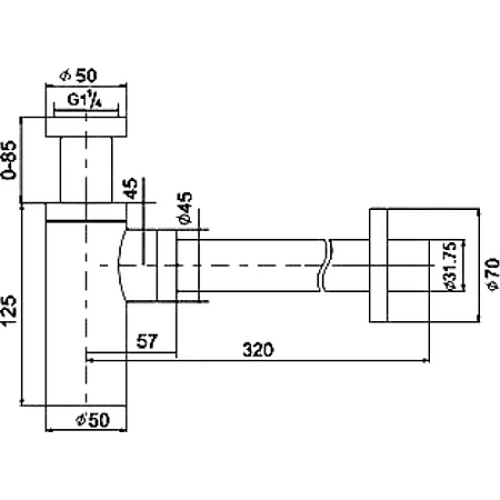 Сифон Boheme 609-NB для раковины, никель брашированный