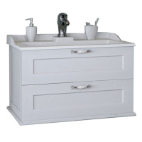 Тумба с раковиной Aquaton Леон 1A186301LBPS0 80 дуб белый