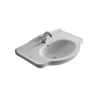 Раковина Galassia Ethos 8433 75х52 с 3-мя отверстиями под смеситель, белый