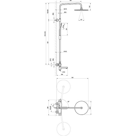 Душевая стойка Ravak X07P642 DS 092.00
