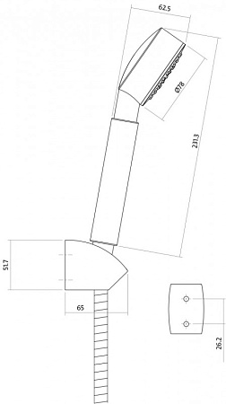 Душевая лейка Cersanit Cari 63389 хром