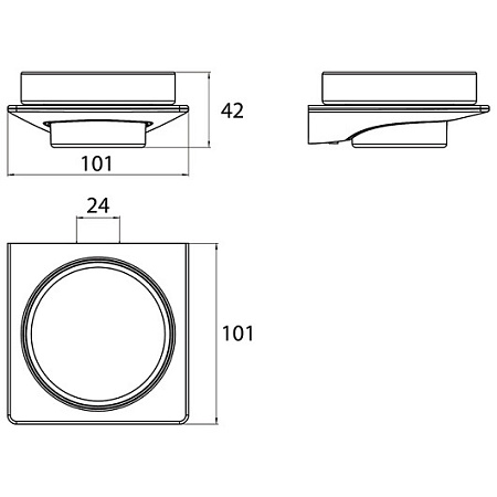 Мыльница Emco Art 1630 001 01 подвесная, хром