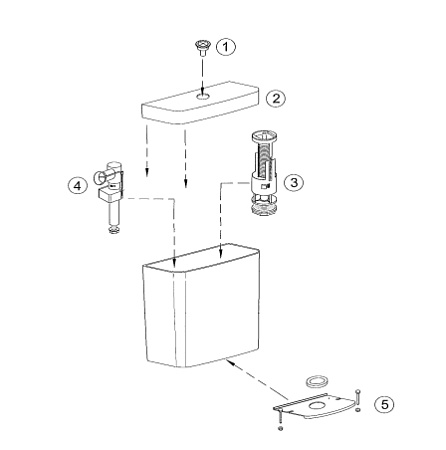 Бачок для унитаза Jacob Delafon Mideo E4355-00