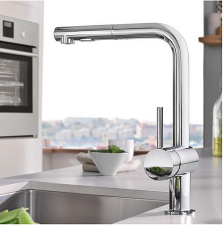 Смеситель Grohe Minta 30274000 для кухонной мойки выдвижной излив