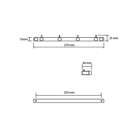Крючок Bemeta Dark 104606100 с 4-мя крючками