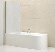 Шторка на ванну Cezares Eco ECO-O-V-1-80/140-P-Cr-L (ECO-V-1-80/140-P-Cr-L) рифленое стекло Шторка на ванну Cezares Eco ECO-O-V-1-80/140-P-Cr-L (ECO-V-1-80/140-P-Cr-L) рифленое стекло