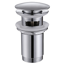 Донный клапан ABBER AF0010 с переливом, хром Донный клапан ABBER AF0010 с переливом, хром