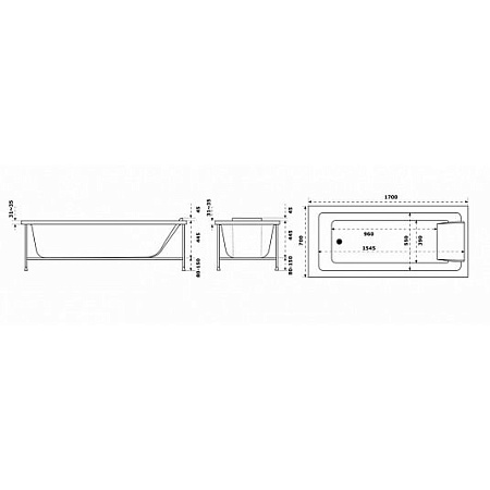 Акриловая ванна Jacob Delafon Sofa E60518RU-00 170х70