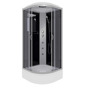 Душевая кабина Niagara Classic NG-3502-14F 100x100x215 стекло тонированное/профиль серебро