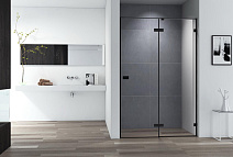 Душевая дверь Cezares Bellagio BELLAGIO-B-12-120-C-NERO прозрачный/черный