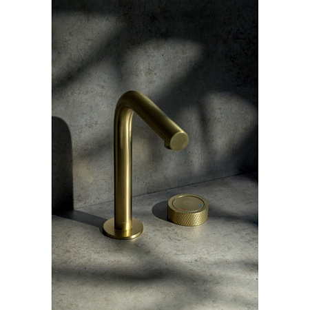 Смеситель Boheme Tech 158-MG для раковины, автоматический, золото матовое