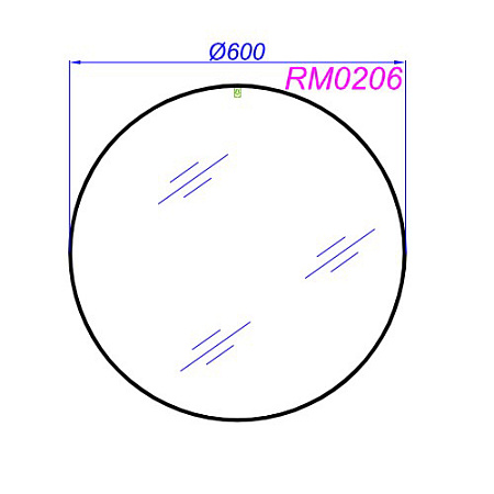 Зеркало Aqwella RM RM0206BLK 60 черное