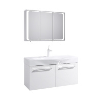 Мебель для ванной Aqwella 5 stars Milan Mil.01.10/W 100 с шкаф-зеркалом, подвесная, 2 двери