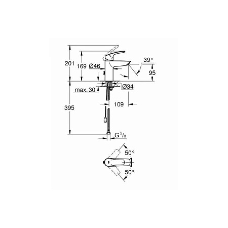 Смеситель Grohe Eurosmart 33188003 для раковины