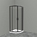 Душевой уголок BelBagno Uno UNO-195-R-2-100-C-NERO прозрачное стекло