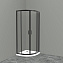 Душевой уголок BelBagno Uno UNO-195-R-2-100-C-NERO прозрачное стекло