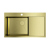 Кухонная мойка Omoikiri Akisame 86-L Side-LG 86x51x20 светлое золото