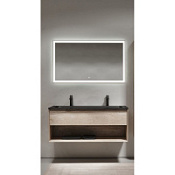 Мебель для ванной Sancos Marmi 1.0 120 MR1.0120EG два смесителя, дуб галифакс натуральный/черный