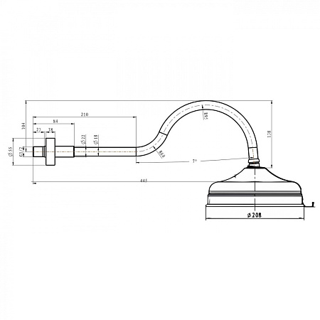 Верхний душ Boheme Brillante 415 хром