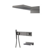 Душевой комплект Boheme Zodiac 132-2-GM для душа, с изливом, оружейная сталь