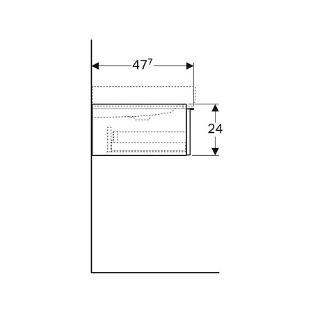 Тумба под раковину Geberit iCon 840260000 60 белый