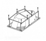 Каркас для ванны Santek Майорка XL 1WH112429 160х95 см Каркас для ванны Santek Майорка XL 1WH112429 160х95 см