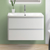 Тумба с раковиной BelBagno Albano ALBANO-800-2C-PIA-BL 80 подвесная, Bianco Lucido
