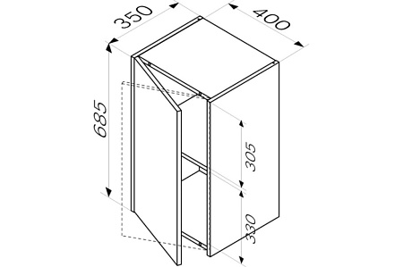 Шкаф Am.Pm Func M8FCH0402WG 40х70 белый глянец