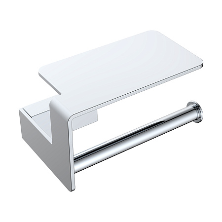 Держатель туалетной бумаги Boheme Q 10941-CR с полкой, хром