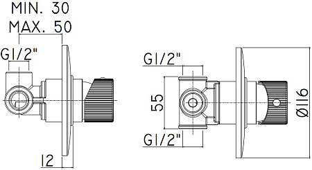 Смеситель Paffoni Jo JO011CR для душа, хром
