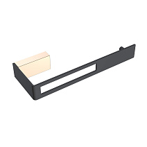 Держатель туалетной бумаги Boheme Q 10945-G-B без крышки, золото/черный