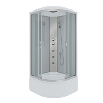 Душевая кабина Niagara Classic NG-2309-14G 100x100x215 стекло матовое/профиль серебро