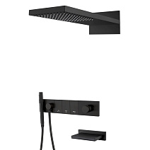 Душевой комплект Boheme Zodiac 132-2-B для душа, с изливом, черный