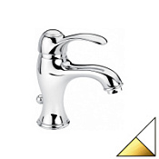 Смеситель Emmevi Harmony 22003BO для раковины, белый/золото