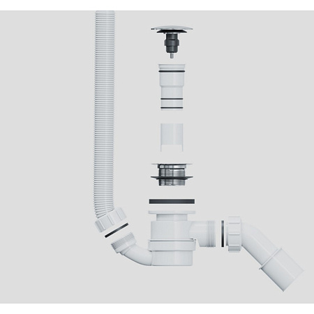 Слив-перелив Excellent Heaven ARIN.FLOW.WH белый глянцевый