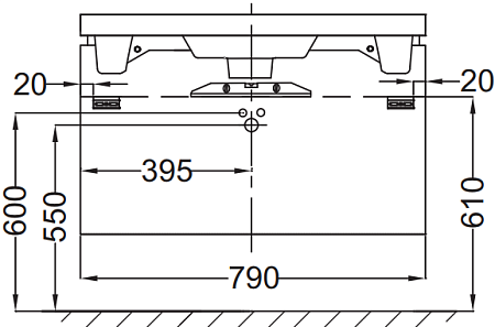 Тумба под раковину Jacob Delafon Reve EB1135-G95 80 см, 2 ящика, оливковый блестящий