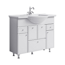 Тумба под раковину Aqwella Барселона Люкс BA0110K с корзиной, белый Тумба под раковину Aqwella Барселона Люкс BA0110K с корзиной, белый