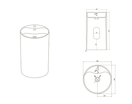 Раковина напольная NTBagno Rimini NT407 45х85 белый матовый