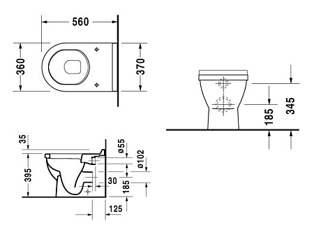 Крышка-сиденье Duravit Starck 3 0063810000 без микролифта