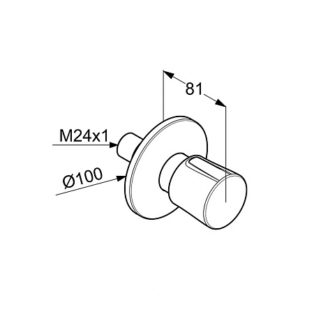 Переключатель потоков Kludi Balance 528158775 внешняя часть, черный матовый